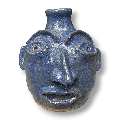 Daniel Bollinger 6" Blue Face Jug DP6201